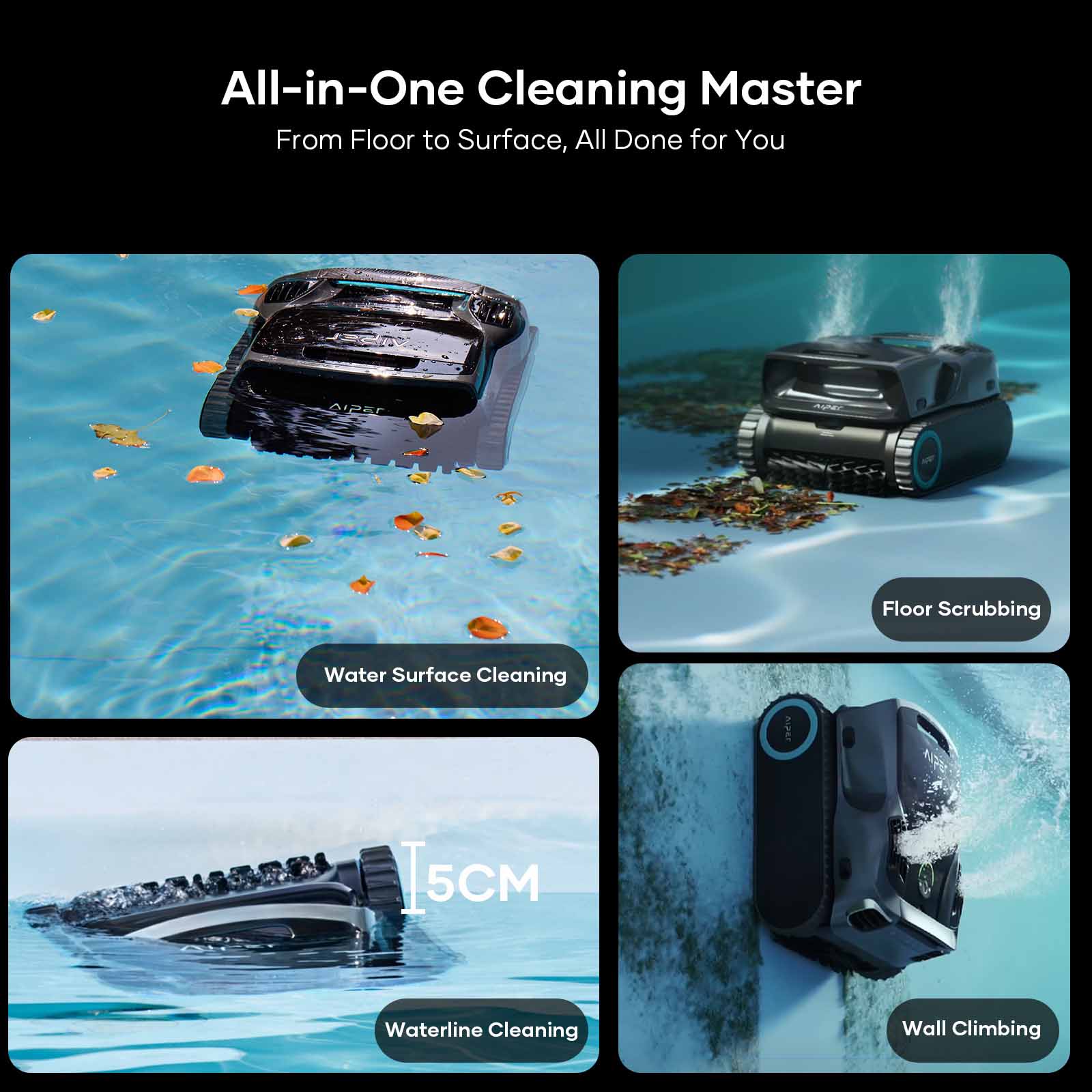 Aiper Scuba X1 Pro Max Cordless Robotic Pool Cleaner