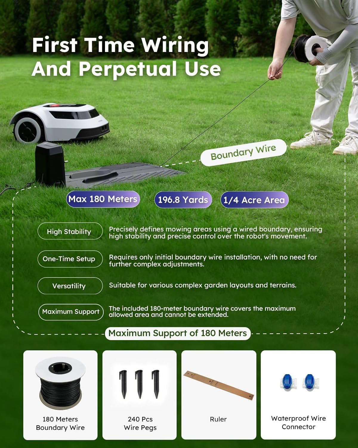High-Efficiency ANTHBOT Pion Robot Lawn Mower for Large Areas